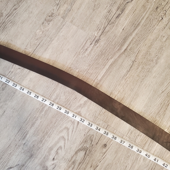 brown leather Carhartt belt pewter buckle size 3XL high quality adjustable - Picture 7 of 12